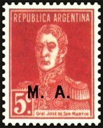 José Francisco de San Martín (1778-1850), ovpt. “M.A.”