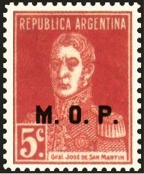 José Francisco de San Martín (1778-1850), ovpt. “M.O.P.”