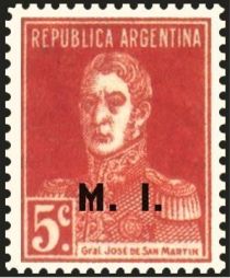 José Francisco de San Martín (1778-1850) (overprint "M.I.")