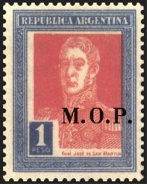 José Francisco de San Martín (1778-1850), ovpt. “M.O.P.”