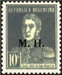 José Francisco de San Martín (1778-1850), ovpt. "M.H."