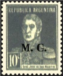 José Francisco de San Martín (1778-1850), ovpt. "M.G."