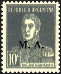 José Francisco de San Martín (1778-1850), ovpt. "M.A."