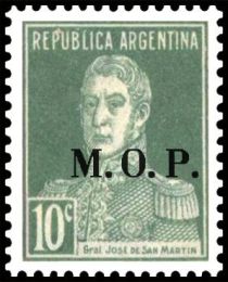 José Francisco de San Martín (1778-1850), ovpt. “M.O.P.”