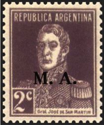 José Francisco de San Martín (1778-1850), ovpt. "M.A."