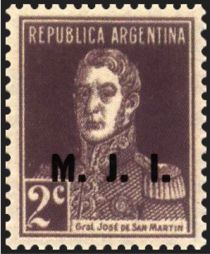 José Francisco de San Martín (1778-1850), ovpt. " M.J.I."