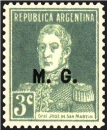 José Francisco de San Martín (1778-1850), ovpt. “M.G.”