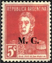 José Francisco de San Martín (1778-1850), ovpt. "M.G."