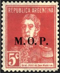 José Francisco de San Martín (1778-1850), ovpt. “M.O.P.”