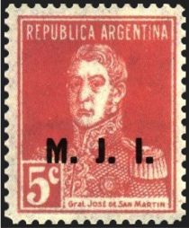 José Francisco de San Martín (1778-1850), ovpt. " M.J.I."