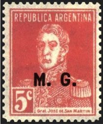 José Francisco de San Martín (1778-1850), ovpt. “M.G.”