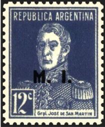 José Francisco de San Martín (1778-1850) (overprint "M.I.")