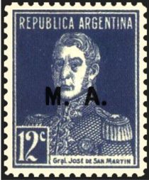 José Francisco de San Martín (1778-1850), ovpt. “M.A.”