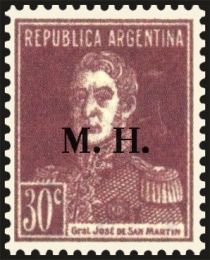 José Francisco de San Martín (1778-1850), ovpt. "M.H."