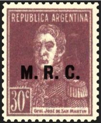 José Francisco de San Martín (1778-1850), ovpt. “M.R.C.”