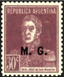 José Francisco de San Martín (1778-1850), ovpt. “M.G.”