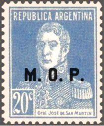 José Francisco de San Martín (1778-1850), ovpt. “M.O.P.”