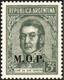 José Francisco de San Martín (1778-1850), ovpt. “M.O.P.”