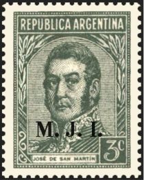 José Francisco de San Martín (1778-1850), ovpt. “M.J.I.”