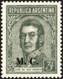 José Francisco de San Martín (1778-1850), ovpt. “M.G.”