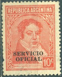 Bernardino Rivadavia (1780-1845), ovpt.