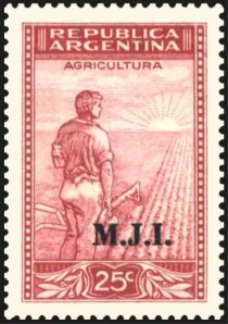 Agriculture, ovpt. “M.J.I.”