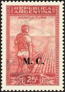 Agriculture, ovpt. “M.G.”