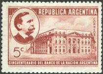 50th of Banco Nacion Argentina - C. Pellegrini (1846-1906)