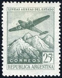 Plane over  the Andes