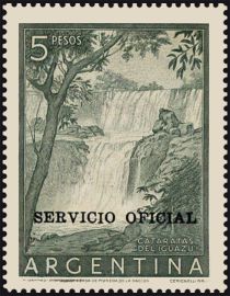 Waterfalls of Iguazú, thin overprint