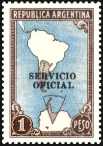 South America Map with Antartict, ovpt.