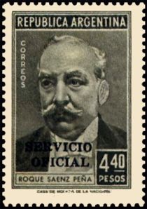 Roque Sáenz Peńa (1851-1914), ovpt.