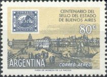 100 Years of Buenos Aires Stamps - View of the Plaza de la A