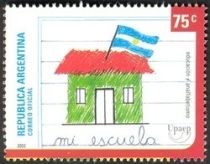 America - Upaep - School and Argentine Flag