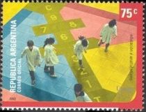 America - Upaep - Children Playing Hopscotch