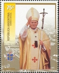 Pope John Paul II with crucifix