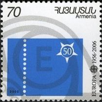 50th Anniversary of First Europa Stamps - "E" and Emblem