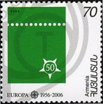 50th Anniversary of First Europa Stamps - "T" and Emblem