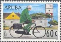 Mailman on bicycle