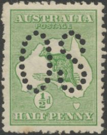 Kangaroo and Map, Perforated OS