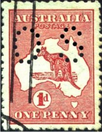 Kangaroo and Map, Perforated OS