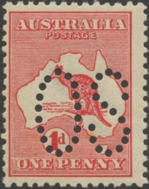 Kangaroo and Map, Perforated OS