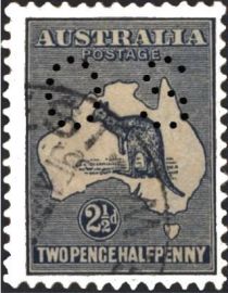 Kangaroo and Map, Perforated OS