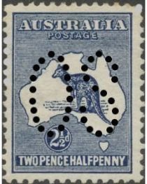 Kangaroo and Map, Perforated OS