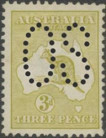 Kangaroo and Map, Perforated OS