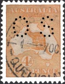 Kangaroo and Map, Perforated OS