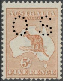 Kangaroo and Map, Perforated OS