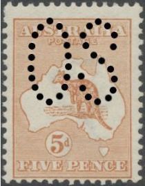 Kangaroo and Map, Perforated OS