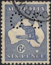 Kangaroo and Map, Perforated OS