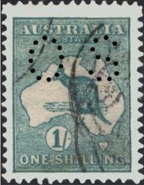 Kangaroo and Map, Perforated OS